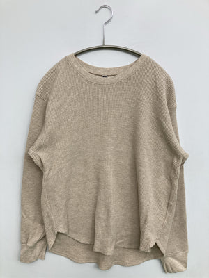UNIQLO/ユニクロ/Tシャツ/カットソー/トップス/ベージュ/M