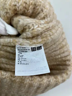 UNIQLO/ユニクロ/ニットキャップ/ビーニー/帽子/ベージュ/ONE SIZE
