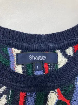 Shaggy/シャギー/ニット/セーター/トップス/ブルー/L