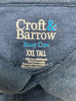 croft&barrow/クラフトアンドバロー/ポロシャツ/トップス/ブルー/XXL TALL