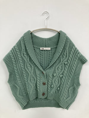 ZARA/ザラ/ベスト/トップス/ライトグリーン/EUR/USA M-L MEX 28-30