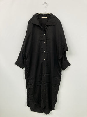 シャツワンピース/ワンピース/ドレス/ブラック/38