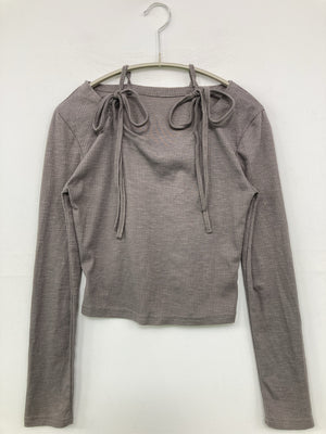 ニット/セーター/トップス/グレー/M