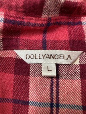 DOLLYANGELA/シャツワンピース/ワンピース/ドレス/レッド/L