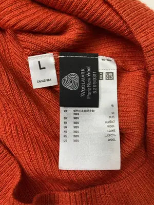 UNIQLO/ユニクロ/ニット/セーター/トップス/オレンジ/L