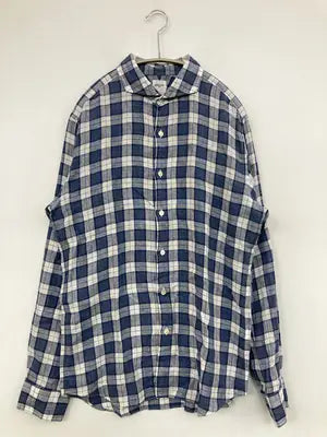 EDIFICE/エディフィス/シャツ/ブラウス/トップス/ネイビー/L