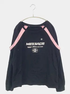 YJL/Tシャツ/カットソー/トップス/ブラック/L