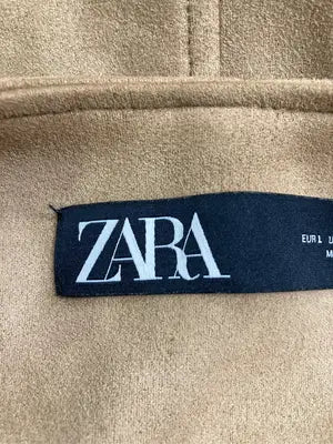 ZARA/ザラ/ノーカラーコート/ジャケット/アウター/ブラウン/L