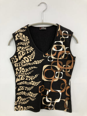 MORGAN/モルガン/ノースリーブ/トップス/ブラック