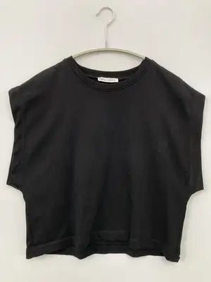 ZARA/ザラ/ノースリーブ/トップス/ブラック/L
