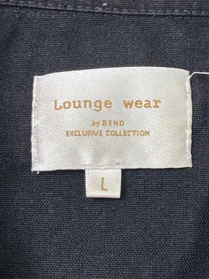 Lounge wear/ラウンジウェア/シャツ/ブラウス/トップス/ブラック/L