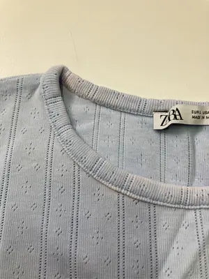 ZARA/ザラ/Tシャツ/カットソー/トップス/スカイブルー/USA L
