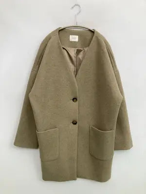 LOWRYS FARM/ローリーズファーム/ノーカラーコート/ジャケット/アウター/ベージュ/F