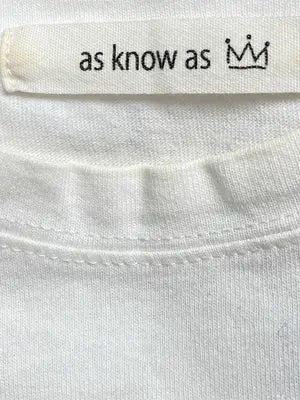 as know as/アズノゥアズ/Tシャツ/カットソー/トップス/ホワイト/*