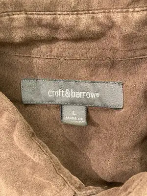 croft&barrow/クラフトアンドバロー/シャツ/ブラウス/トップス/ブラウン/L