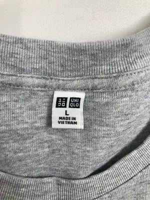UNIQLO/ユニクロ/Tシャツ/カットソー/トップス/グレー/L