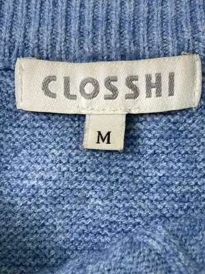 CLOSSHI/クロッシー/ニット/セーター/トップス/ブルー/M