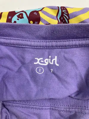 X-GIRL/エックスガール/Tシャツ/カットソー/トップス/パープル/1