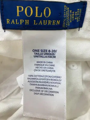 Polo Ralph Lauren/ポロラルフローレン/キャップ/帽子/ホワイト/ONE SIZE