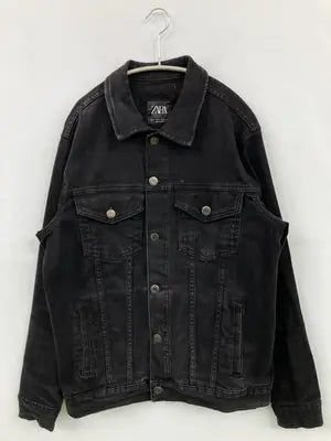 ZARA/ザラ/デニムジャケット/ジャケット/アウター/ブラック/USA XL
