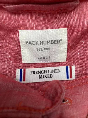 BACK NUMBER/バックナンバー/シャツ/ブラウス/トップス/レッド/LARGE