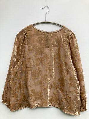 flower/フラワー/シャツ/ブラウス/トップス/ブラウン/F