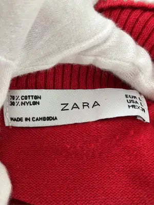 ZARA/ザラ/ニット/セーター/トップス/レッド/USA L