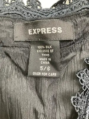 EXPRESS/エクスプレス/シャツ/ブラウス/トップス/ブラック/5/6