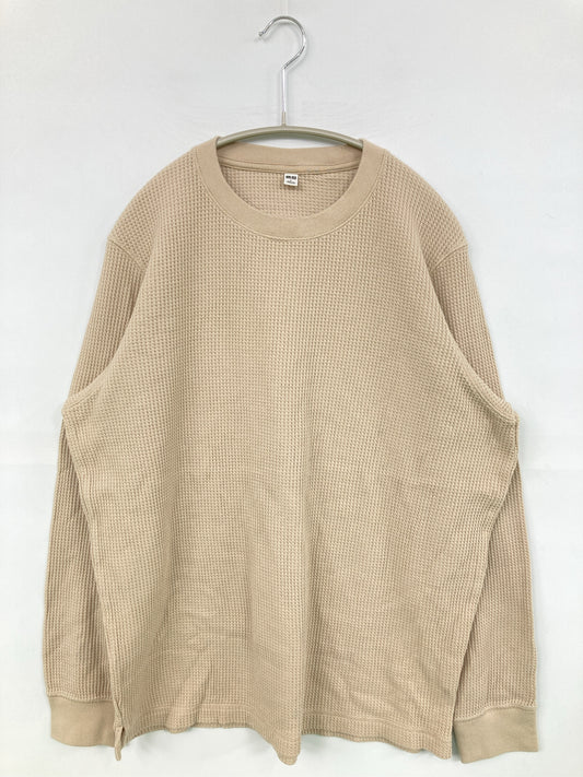 UNIQLO/ユニクロ/Tシャツ/カットソー/トップス/ベージュ/L