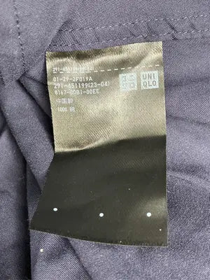UNIQLO/ユニクロ/シャツワンピース/ワンピース/ドレス/ネイビー/L