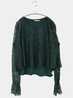 ZARA/ザラ/シャツ/ブラウス/トップス/グリーン/USA M