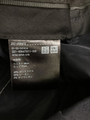 UNIQLO/ユニクロ/スラックス/パンツ/ブラック/ウエスト64cm　ヒップ91cm