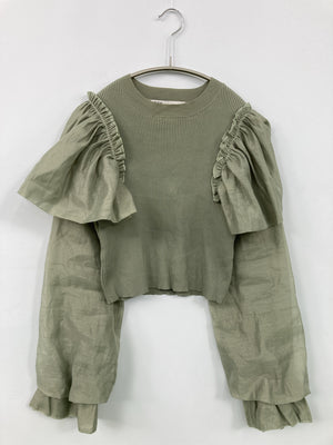 ZARA/ザラ/Tシャツ/カットソー/トップス/ライトグリーン/S