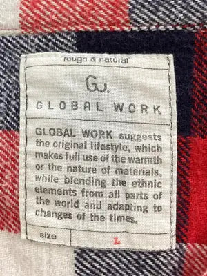 GLOBAL WORK/グローバルワーク/シャツ/ブラウス/トップス/レッド/L