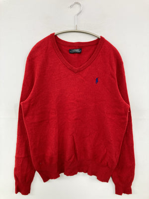 ニット/セーター/トップス/レッド