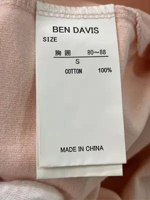 BEN DAVIS/ベンデイビス/Tシャツ/カットソー/トップス/ピンク/S