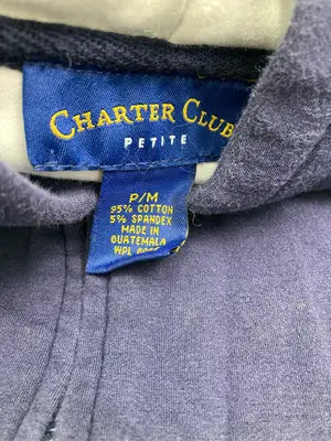 CHARTER CLUB/チャータークラブ/パーカー/トップス/ネイビー/P/M