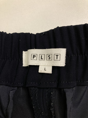 PLST/プラステ/スラックス/パンツ/ブラック/L
