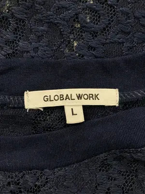 GLOBAL WORK/グローバルワーク/Tシャツ/カットソー/トップス/ネイビー/L