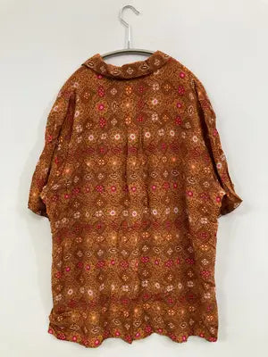 DIANE von FURSTENBERG/シャツ/ブラウス/トップス/ブラウン/L