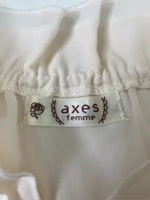 axes femme/アクシーズファム/シャツ/ブラウス/トップス/アイボリー/M   バスト79～87　身長154～162