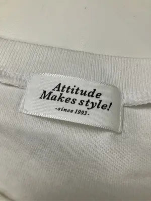 Attitude makes style!/アティチュードメイクススタイル/Tシャツ/カットソー/トップス/ホワイト/M