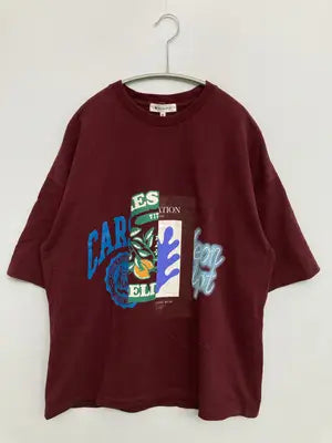 THE SHOP TK/ザショップティーケー/Tシャツ/カットソー/トップス/ブラウン/M