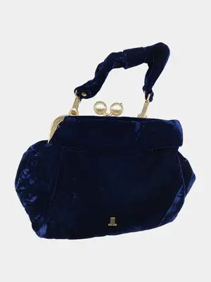 LANVIN/ランバン/ハンドバッグ/バッグ/ネイビー