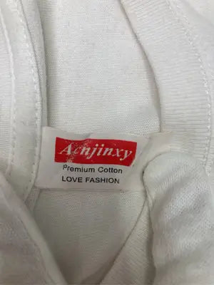 Acnjinxy/Tシャツ/カットソー/トップス/ホワイト/L