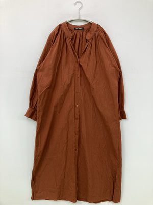 SPRAY PREMIUM/スプレイプレミアム/シャツワンピース/ワンピース/ドレス/ブラウン