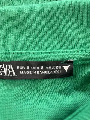 ZARA/ザラ/ポロシャツ/トップス/グリーン/USA S