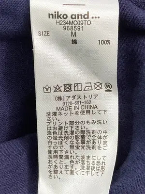 niko and .../ニコアンド/Tシャツ/カットソー/トップス/ネイビー/M