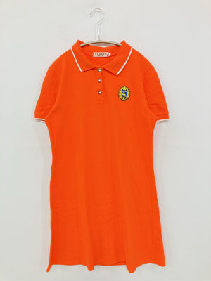 シャツワンピース/ワンピース/ドレス/オレンジ/L