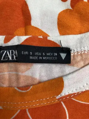 ZARA/ザラ/Tシャツ/カットソー/トップス/オレンジ/USA S